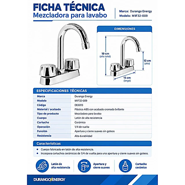 Mezcladora para Lavabo