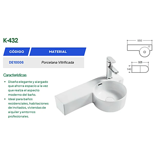 Lavabo Suspendido Minimalista Para Baño / Lavamanos Flotante