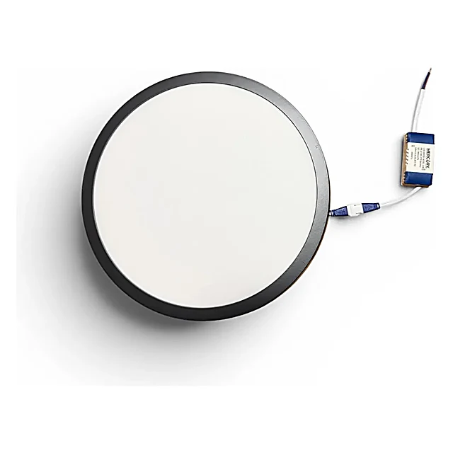 Luminario LED negro plafón 24w luz blanca