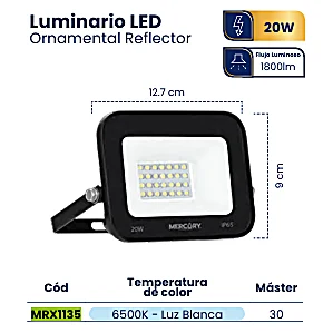 LUMINARIO LED REFLECTOR PROMAX 20W 6500K