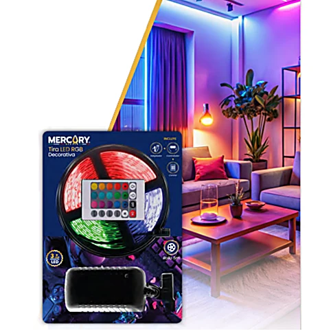 Tira de LED RGB Decorativa 5050 – Rollo de 5 Metros