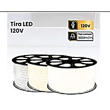 Tira LED 120V 4100K Luz Neutra 120 LED/M SMD 2835 Rollo 100M IP65 (Corte C/10cm)