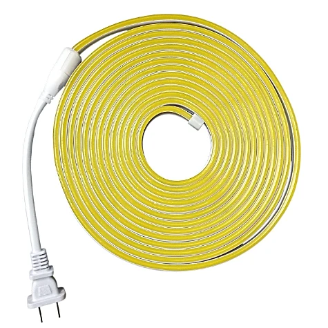 Tira LED NeonFlex Ultrafina 5x11mm Dorado / Ámbar 120V Tira 5M (Corte C/10cm)