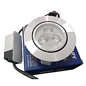 Luminario LED Spot Empotrable Dirigible 3W 6500K Luz Fría para Plafón