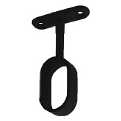 SOPORTE PARA TUBO OVALADO NEGRO