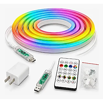 Tira LED Neón Flex Magic Running RGB USB – Rollo de 5 Metros